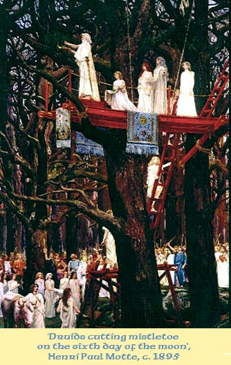 Druids cutting Mistletoe