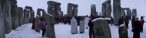 Stonehenge Winter Solstice 2010 Panoramic