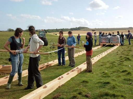 U.K. archaeology students attempt to prove a rail-and-ball system could have moved Stonehenge stones