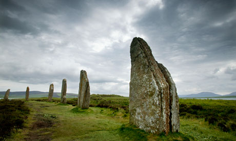 Ring-of-Brodgar-007 The Ring of Brodgar ancient standing stones in Orkney, Scotland, flank the Brodgar complex, now thought to be older than Stonehenge. Photograph: Murdo Macleod
