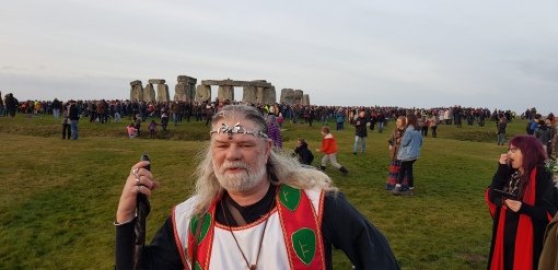SUNRISE: Hundreds gathered at Stonehenge today to mark winter solstice
